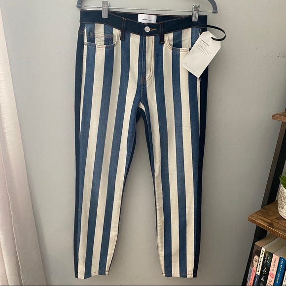 Current/Elliott High Waist Stiletto Striped Jeans - Picture 5 of 7